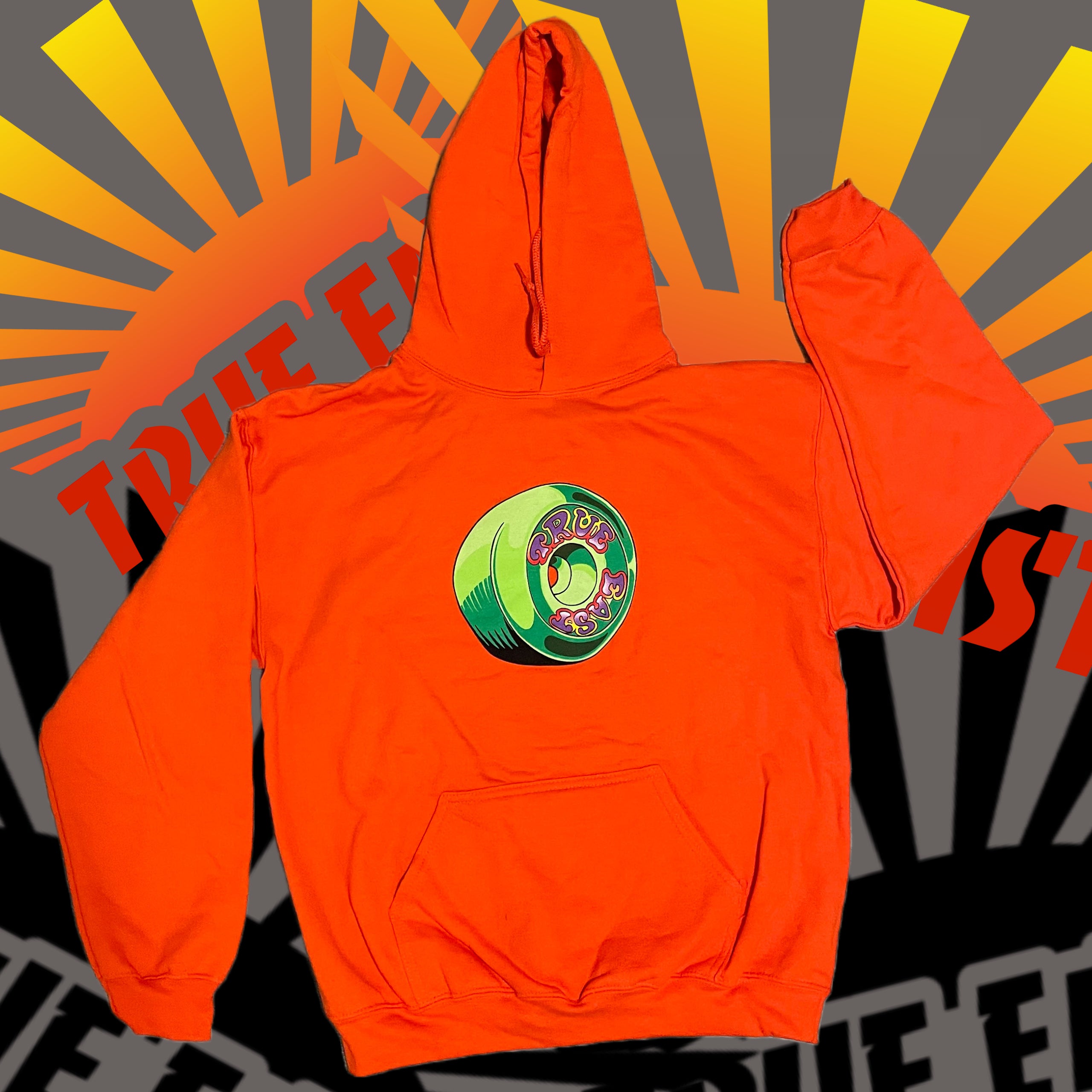 Green orange online hoodie