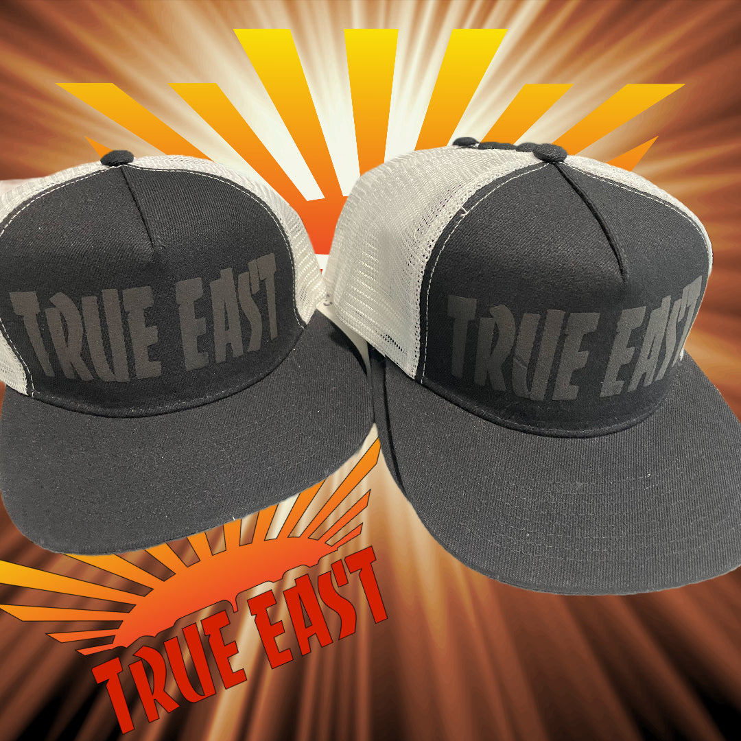 Blk & Wht Black Out True East Snap Back Trucker Hat