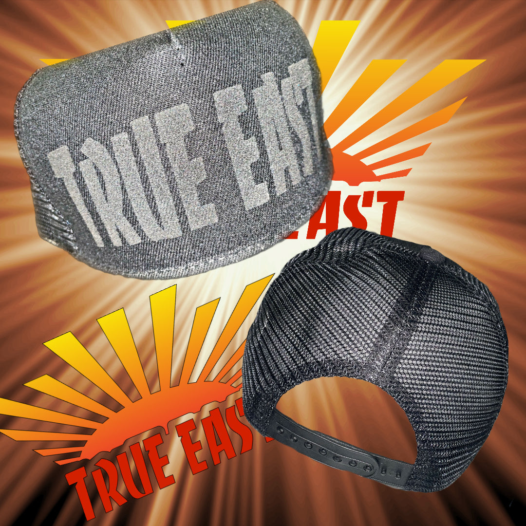 All Black / Black Out True East Snap Back Trucker Hat